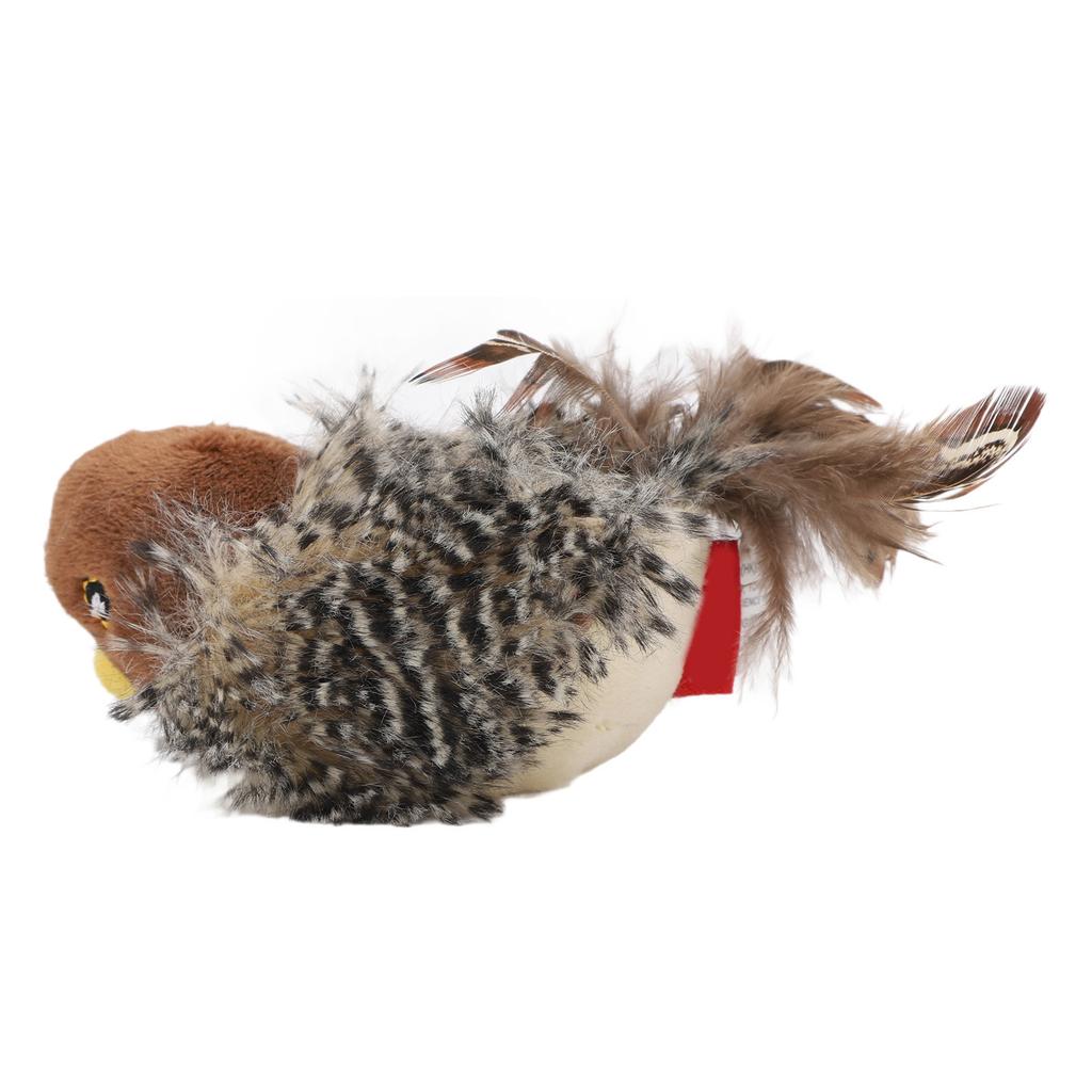 Vogel-Katzenspielzeug, Stress abbauen, simulierter zwitschernder Vogel, interaktives elektronisches Katzenspielzeug mit Feder