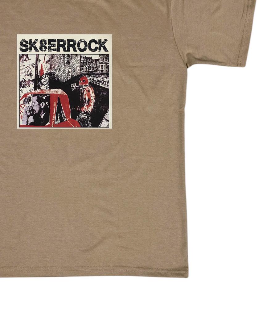 SK8ER ROCK Dirty Graffiti T-Shirt ((Beige ))