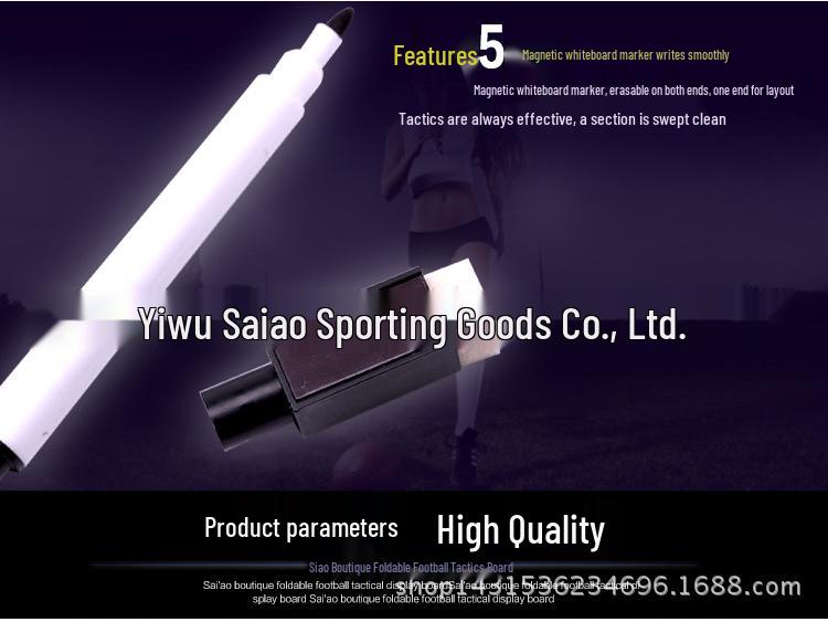 Foldable Magnetic Football Tactics Board with Pen