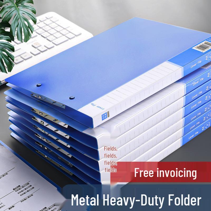 A4 Double Clip Document Folder - Thickened Archive, Office Supplies, Single & Double Strong Clips