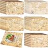Eaasty 50 Disposable World Map Paper Placemats Vintage World Map for Old Paper Retro Style Decorative Travel Adventure Table Mat for Geography