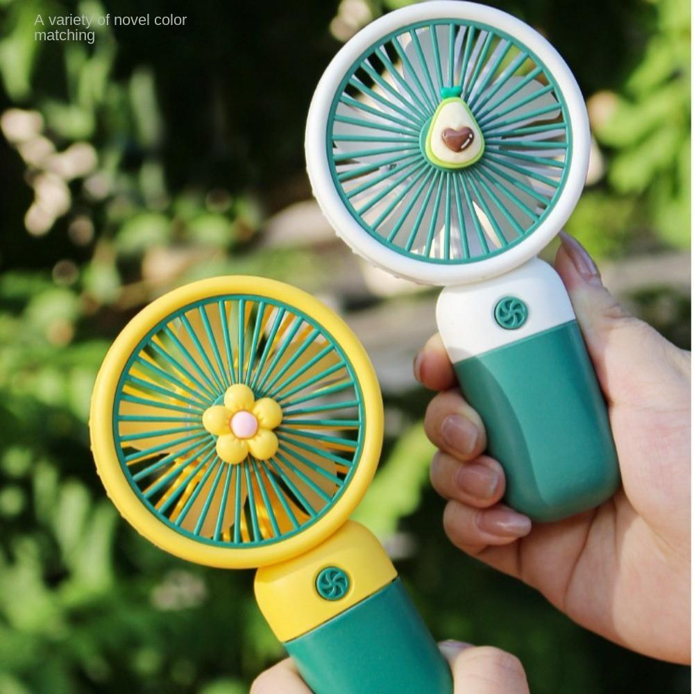 Plastic USB Charging Fan Handheld Desktop Fan Cartoon Mini Portable Fan Cooling