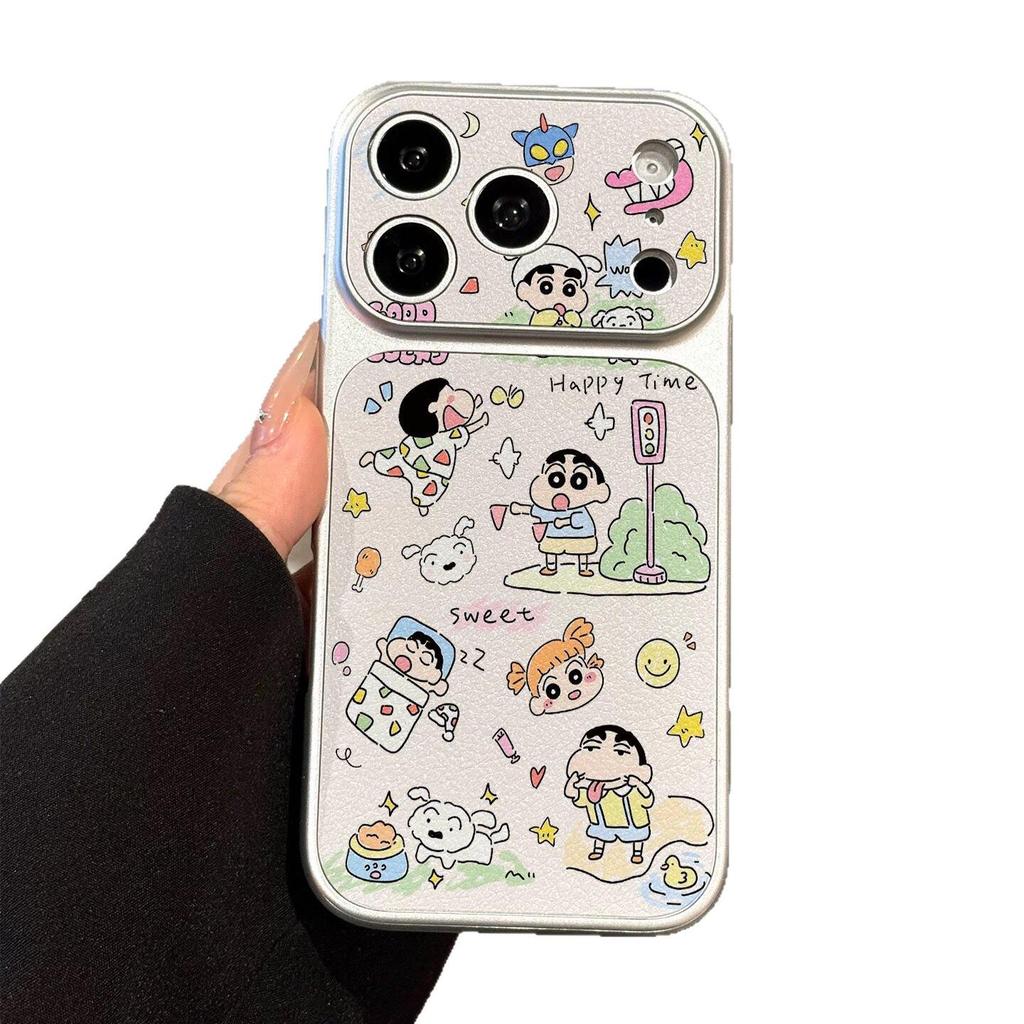 Graffiti Shin-chan Apple Phone Case: Compatible with 17 Pro Max, 16 Pro, 15 Pro Max, 14 Pro - High-End, Anti-Fall Design