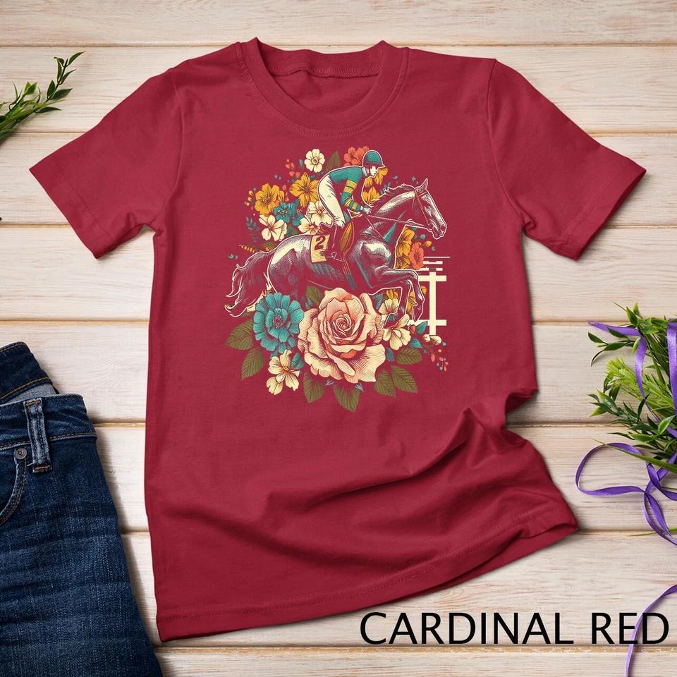 Horse Racing In Women s Cottagecore Cute Derby Horse Race Unisex T-shirt 3 S