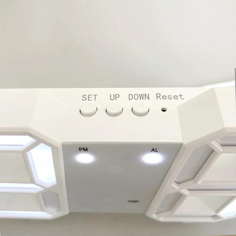 Clocks 3D LED Digital Alarm Clock Wall Clock Time/Date Home/Kitchen/Office Clock Decorative Garden Watch Decoration for Bedroom