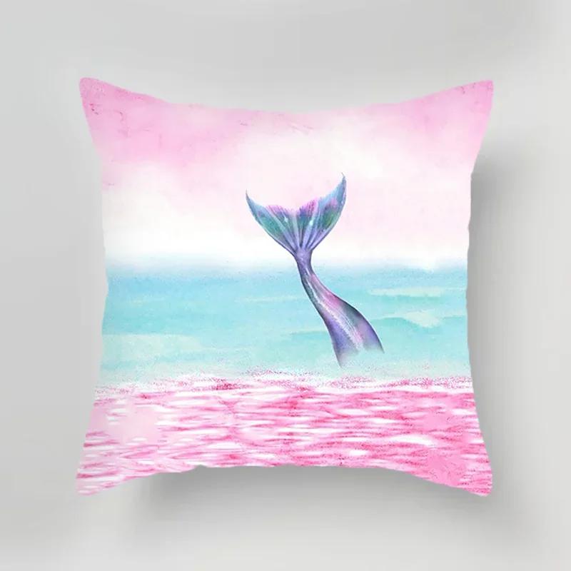 Cute Cartoon Printed Pattern Polyester Cushion Cover for Home Living Room Sofa Car Hotel Decoration Throw Pillow Pillowcase