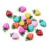20pcsStainless Steel Enamel Strawberry Charms Pendant 11x8mm Fruit for Earrings Necklace Bracelet DIY Jewelry Accessories