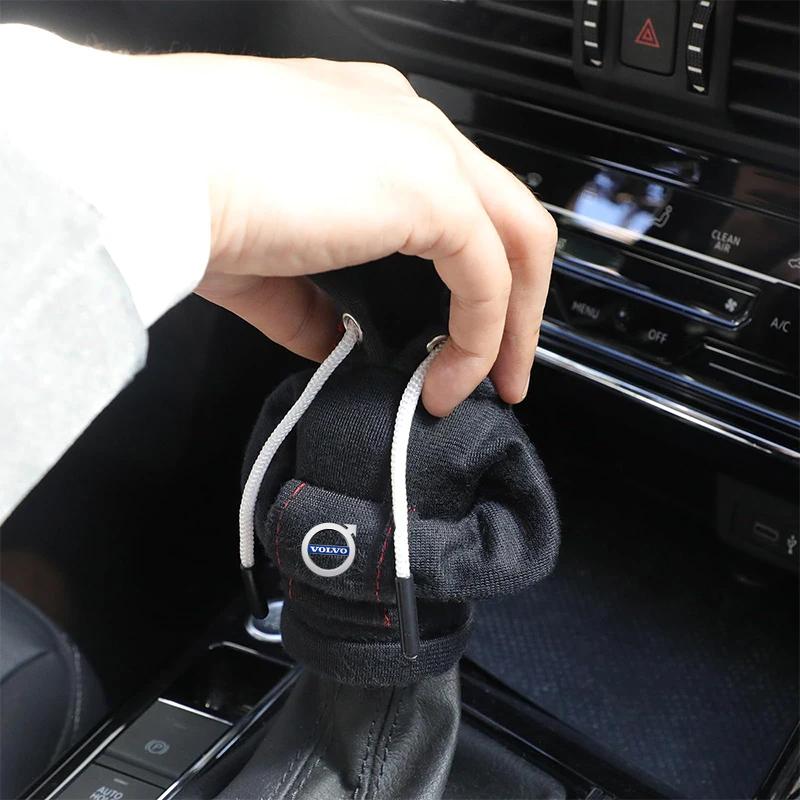 Auto Schaltknauf Hoodie Logo Knaufabdeckung Manuelles Griffschaltgetriebe Matte Für Volvo XC90 XC60 V50 S60 V70 V60 V40 S90 olestar AWD XC40 S80