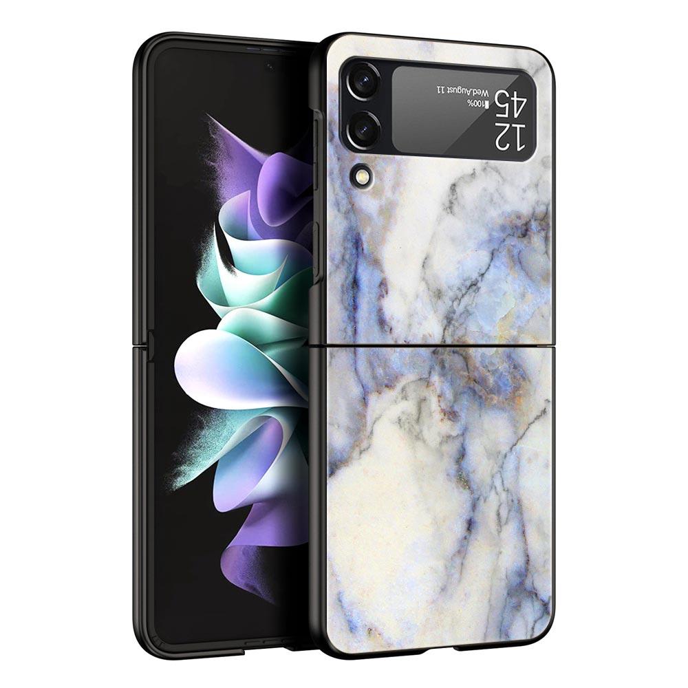 Marble Fashion Phone Case For Samsung Galaxy Z Flip3 Flip4 Flip5 Case Shell For Z Flip 3 4 5 6 7 Hard Folding Cover