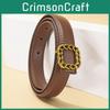 Retro Women Waist Belt In Pu Material With Alloy Plate Buckle For Use Daily