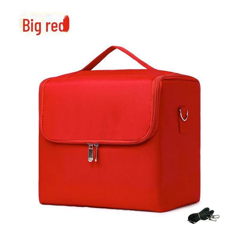 

Многослойная косметичка большой вместимости с вышивкой: Профессиональный органайзер для инструментов для макияжа и нейл-арта