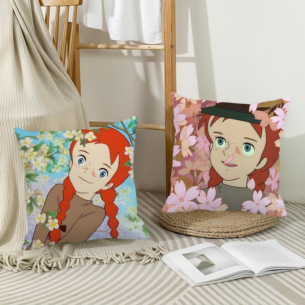 Anime Anne with an E Pillow Case Office Cushions Suitable For Sofa Car Bedroom Decorative Cushion Cover