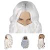 Christmas Santa Claus Beard Wig Adult Cosplay Costume Accessory High Quality Heat Resistant Synthetic Fiber