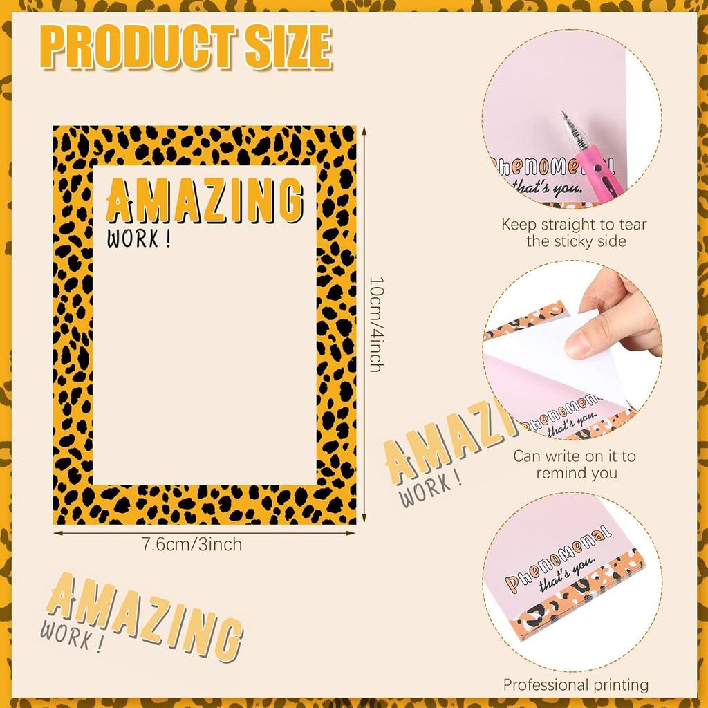12 Pieces Empowering Sticky Note Pads 3" X 4" Motivational Educator Sticky Notes Pirational Self Stick Note Pad Funny Sticky Notepad Appreciation