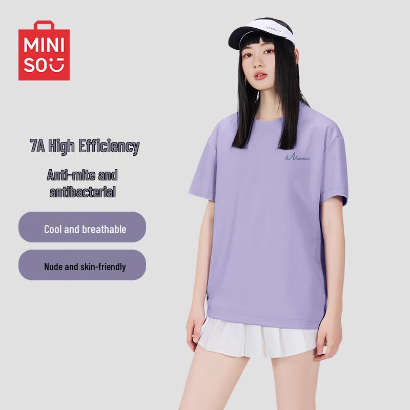 MINISO Men s Loose Fit Crew Neck Short Sleeve T-Shirt XL