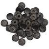50pcs Handmade 25mm (1") Wooden Buttons 4 Hole Carved Flowers Round Buttons Sewing Accessories For Sewing DIY