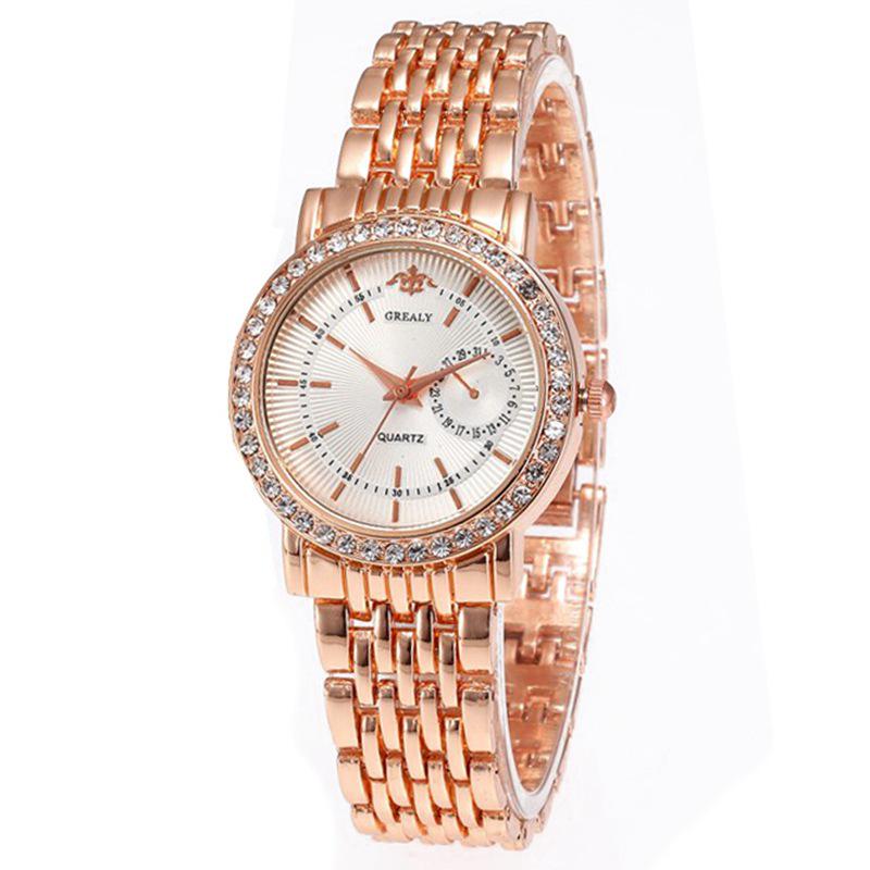Elegant Women's Quartz Watch with Rhinestones
