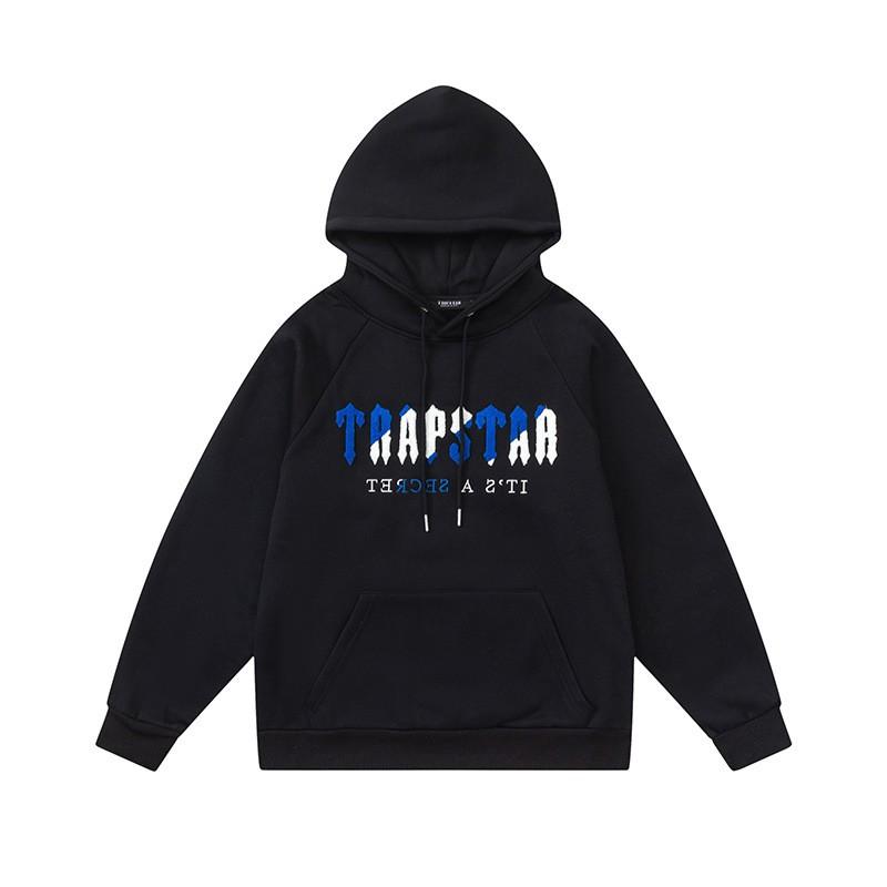Mens Gradient Letter Tiger Head Embroidered Hoodie Jogger Set Streetwear Winter Outfit