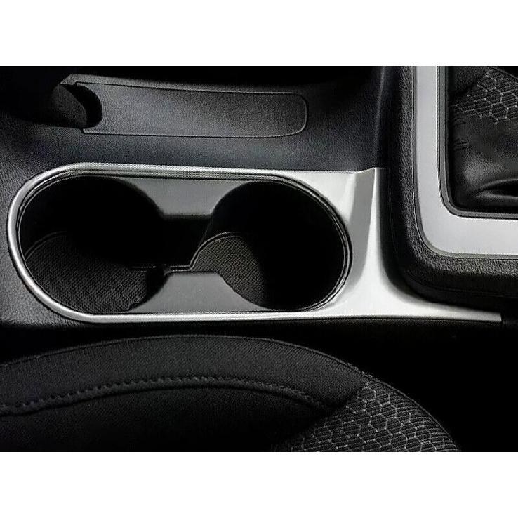 For Hyundai Elantra 17- Titanium Silver Middle Console Water Cup Frame Trim
