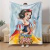 Custom 1pc Snow White's Basket Flowers Blanket, Soft And Comfortable Blanket, Casual Warm, Camping Travel Blanket, Good Birthday Gift Q9081