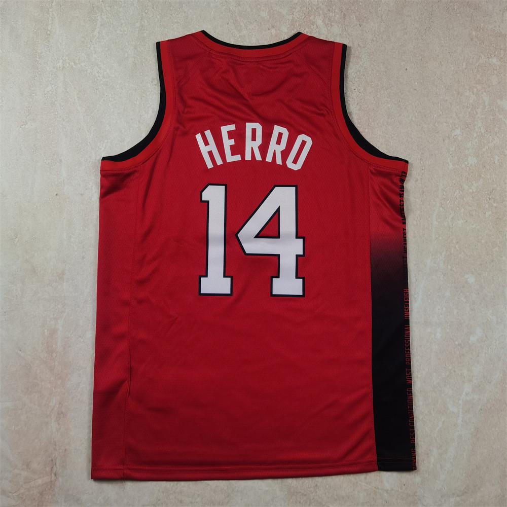 2024-25 Miami Heat City Edition Red Basketball Jersey #22 Butler, Herro, Adebayo