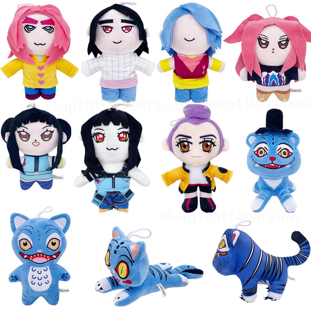 #NEW Anime Kpop Demons Hunters Plush Cute Purple Tiger Black Hat Magpie With 3 Eyes Monster Hunt Girl Group Doll For Fans Gifts