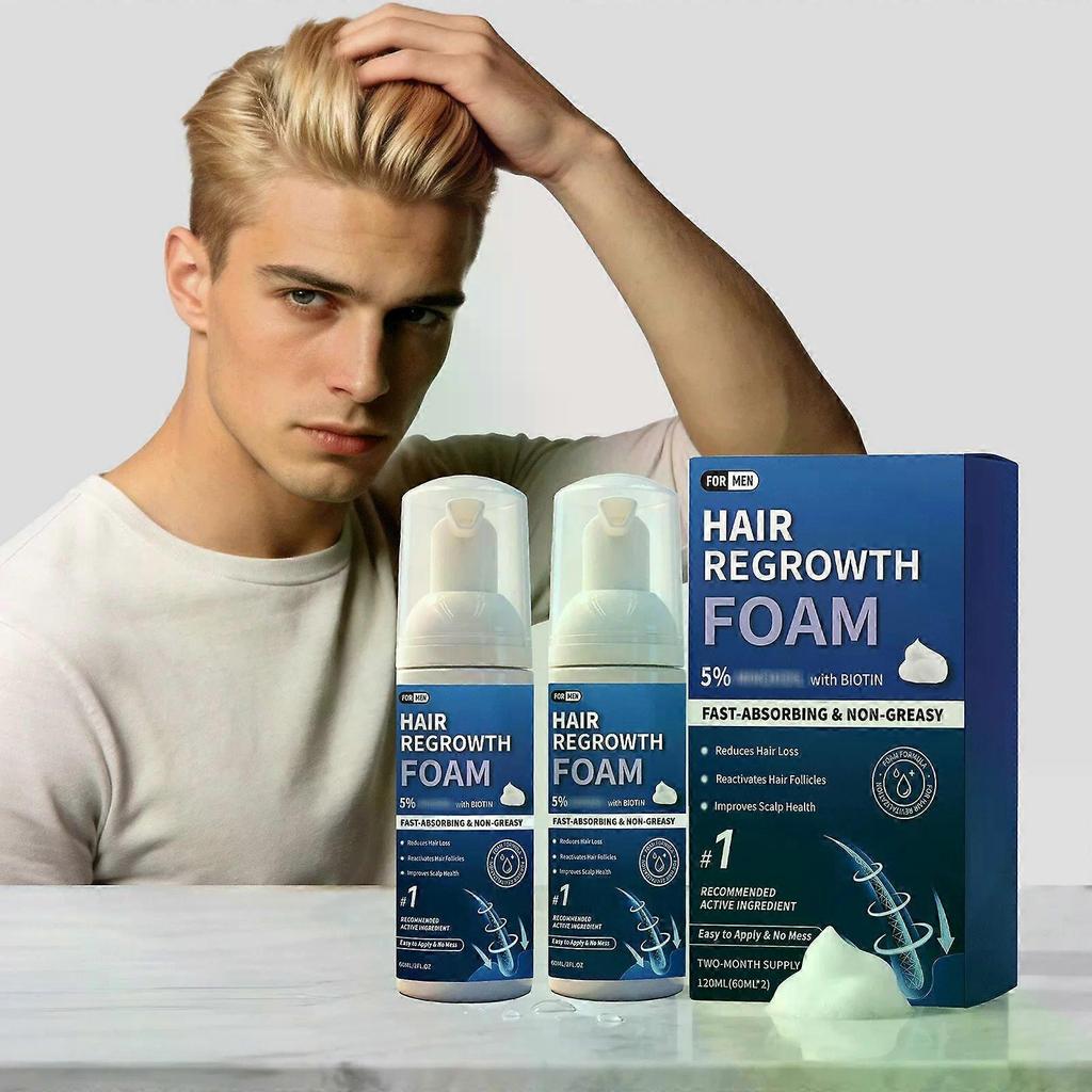 Hair Growth Foam Mousse, Quickly Absorbed, Non-Greasy, Reduces Hair Loss, Activates Hair Follicles, Improves Scalp Health