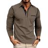 Autumn Men'S Casual T Shirts Breathable Long Sleeve Polo Shirt Mens Lapel T-Shirt American Color-Blocking Tops Tee