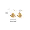 Dainty Hanging Shell Pearl Starfish Stud Earrings For Women Elegant Gold Color Stainless Steel Drop Earrings Jewelry Party 2025