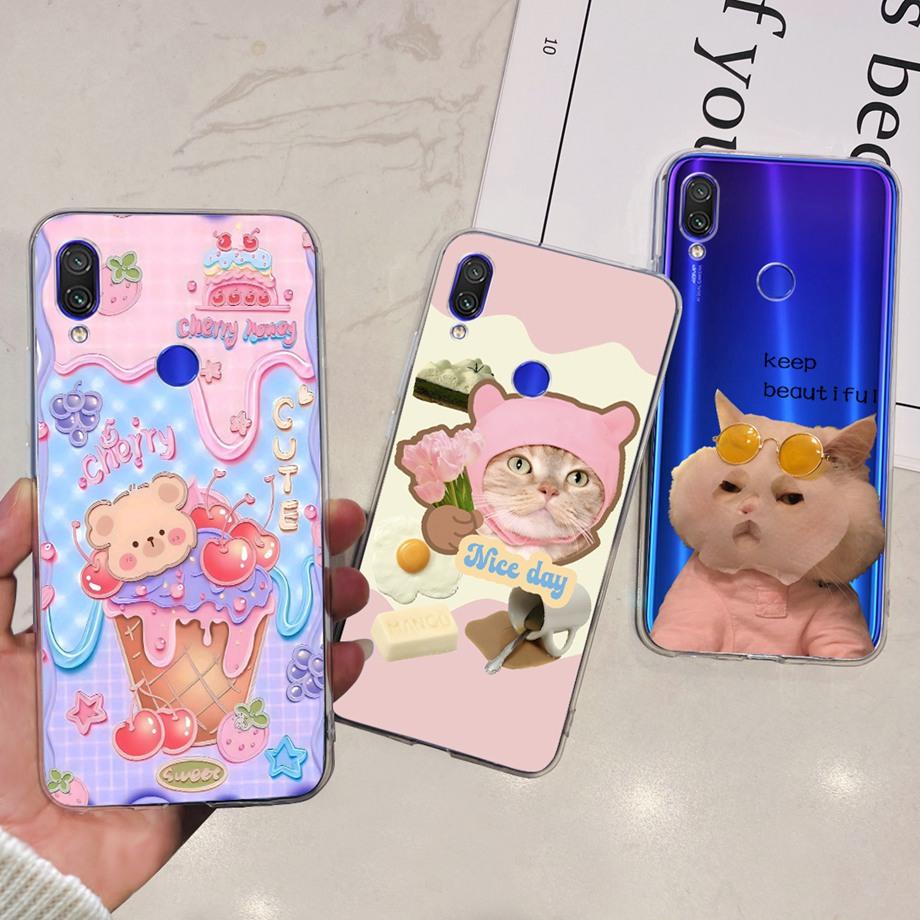 Luxuly Clear Silicone Back Cover For Xiaomi Redmi Note 7 Pro Note 6 Pro Note 5 Pro Case Bumper Fundas Soft TPU Women Fashion