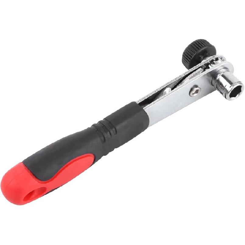 1/4" Wrench Screwdriver Ratchet Handle with Interchangeable Driver Bits and Hex Socket Ratchet Wrench Sockets Tool Sets Red+Black
