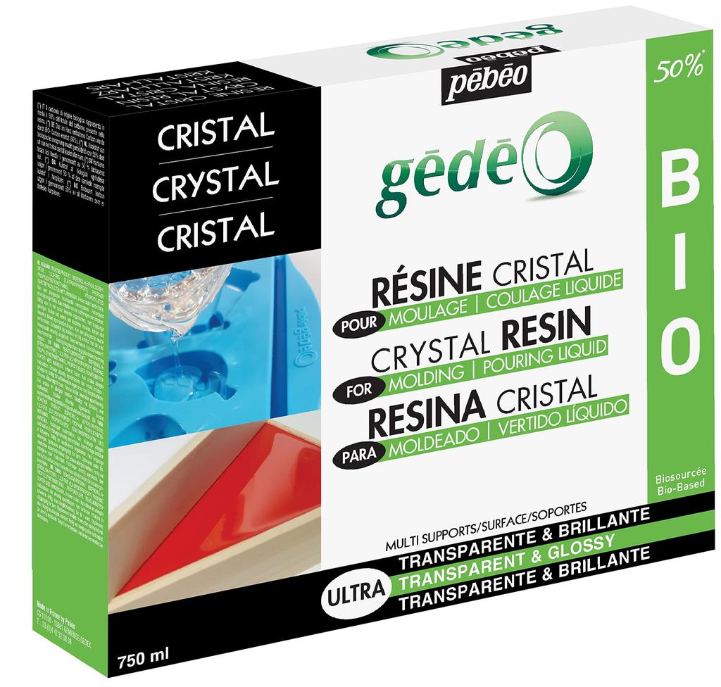 Pebeo Crystal Bioresin 750ml Resin 500ml Hardening Agent (base + 250ml)