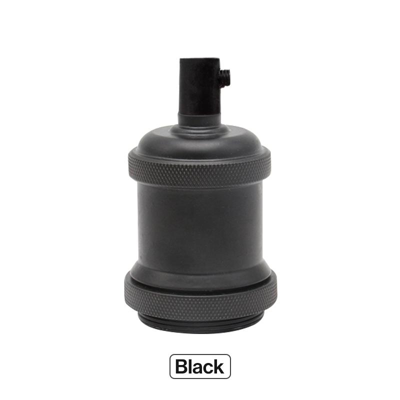 

KARWEN Edison Lamp Holder E27 Screw Bulb base 110V 220V Aluminum Light Socket Industrial Retro Fittings Fixture Pendant lights чорний