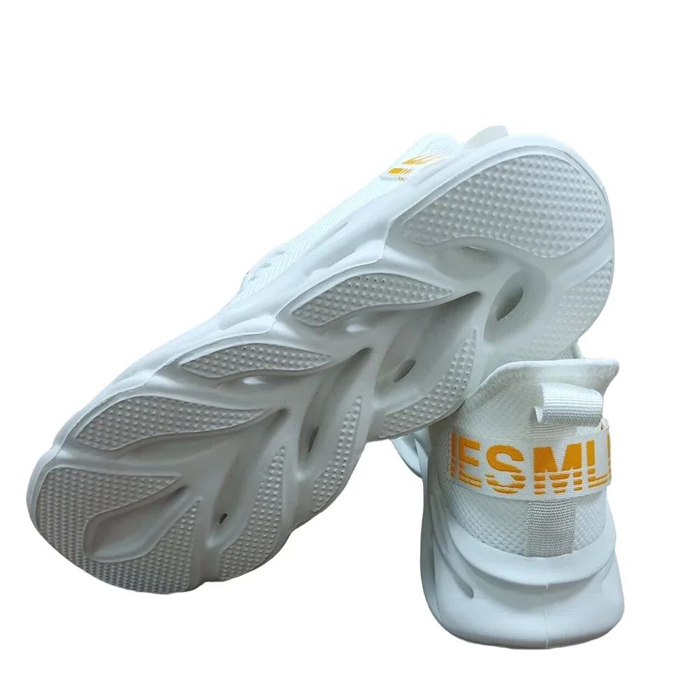 Women'S Mesh Sports Shoes Women'S Running Shoes Breathable Teenagers' Soft Soled Shock Absorbing White Running Shoes Unisex