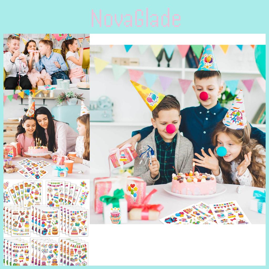 Cute Cartoon Themed Birthday Party Interactive Parent Child Puzzle Diy Stickers Pack