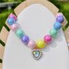 Niche Premium Cute Pearl Necklace Sweater Chain Puppy Pendant Accessories Love Rhinestone Pendant Cat Dog Collar