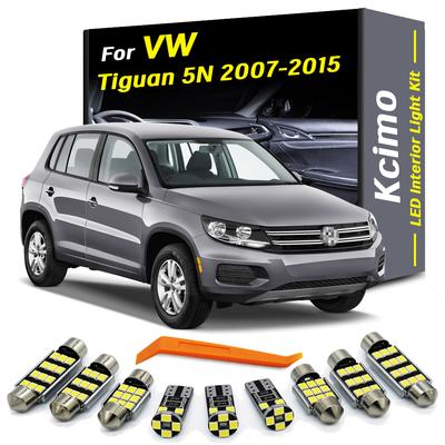 Kcimo 14Pcs LED Interior Dome Map Light Kit For VW Volkswagen Tiguan 5N 2007 2008 2009 2010 2011 2012 2013 2014 2015 Accessories