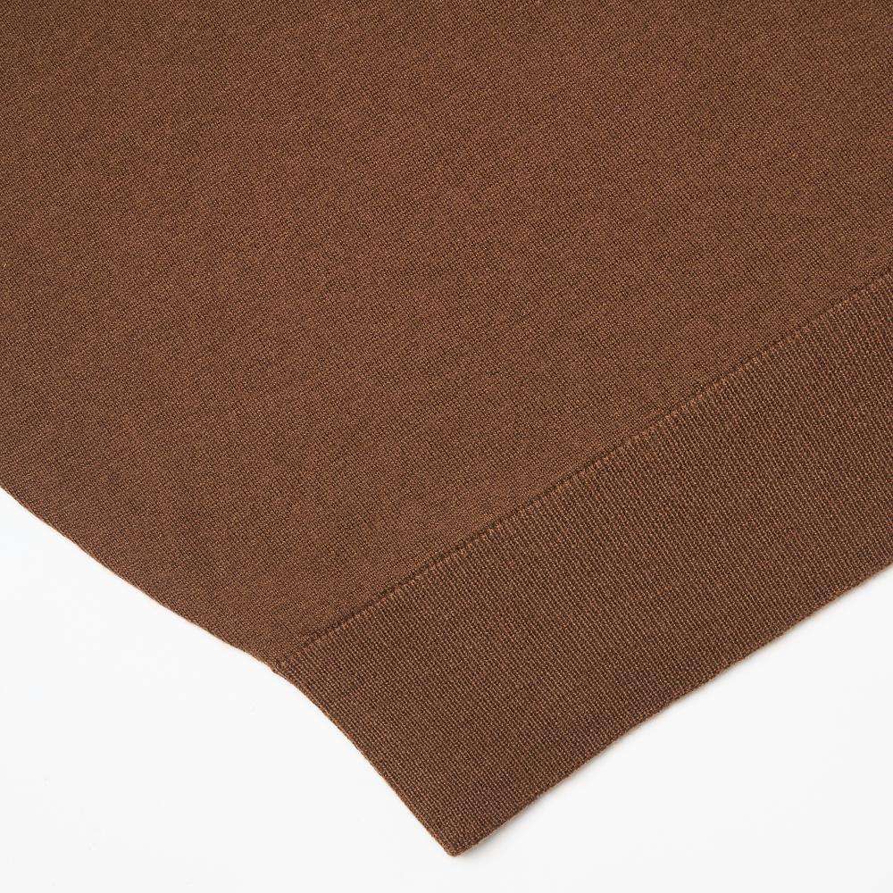 VERNO 25Ss Cashtouch Long Sleeve Polo Knit Brown