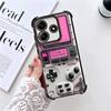 Game Console Fashion Boy Plating Phone Case For Xiaomi Redmi Note 14 15 Pro Plus 13 12 11 11S 11T 10 9S 9 5G Anti-Fall Airabag C