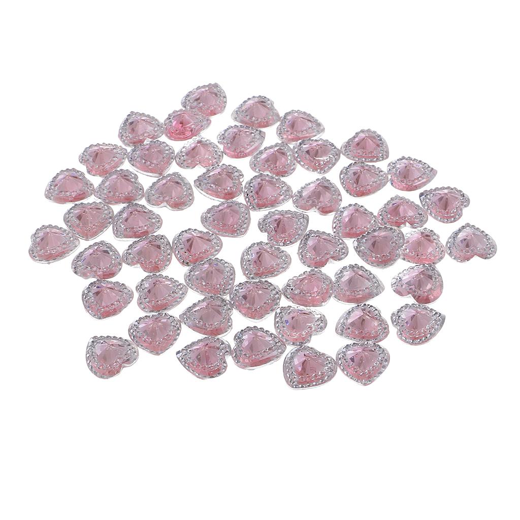 Decorative Resin Rhinestone Buttons Heart Shaped Luxury Sewing Buttons for Clothes and DIY Projects