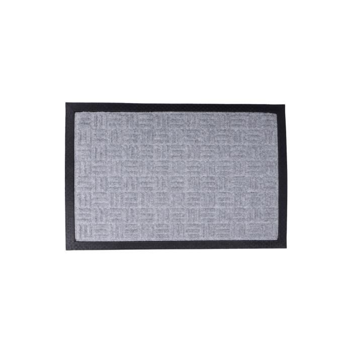 GENERIQUE - Paillasson 60x40x1,5cm Gris Edm