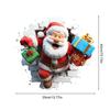 Creative Santa Wall Sticker Removable 3D Effect Funny Christmas Decals Santa Living Room Door Stickers For Home Dorm Party Study