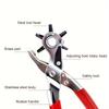 Leather Belt Hole Punch Plier Hole Eyelet Puncher Revolve Sewing Machine Bag Setter Tool Watchband Strap Household Leathercraft