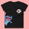 Red Nose Day Peeking Disney Stitch Womens T-Shirt Mens Tops Tees Unisex