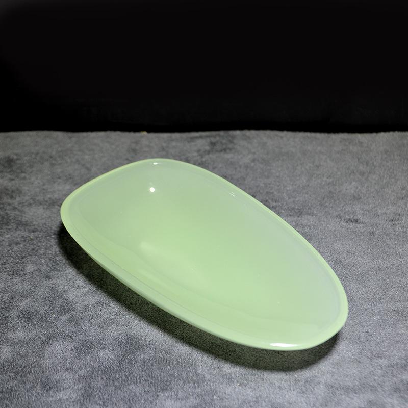 Chinese Style Jade Porcelain Tea Scoop for Pu er Tea Glass Liu Li Kung Fu Tea Set Accessories Multiple Colors Available зелёный