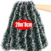 Zielone wstążki z trzciny cukrowej na Boże Narodzenie Girlanda DIY ozdoby choinkowe Zielone wstążki z trzciny cukrowej wiszący wianek dekoracja na przyjęcie domowe