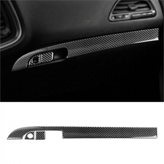 3Pcs Carbon Fiber Passenger Dashboard Cover Trim For Dodge Challenger 2015-Up