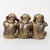 Polyresin Three Wise Monkeys Statue Showpiece for Home Decor Decoration and Gifting