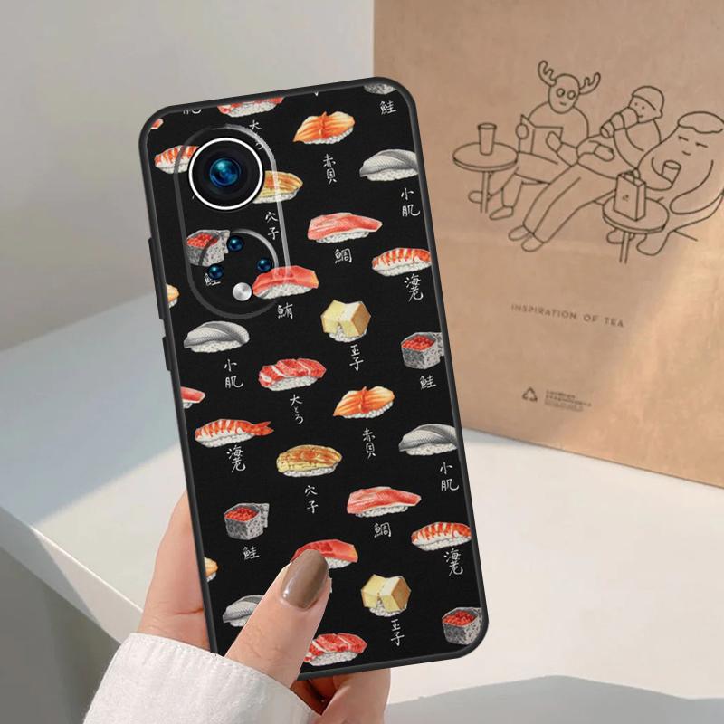 Kawaii Sushi Pattern For Honor Magic 8 Pro 5 6 7 Lite Case For Honor Win RT 200 400 50 70 90 X8b X9a X9b X9c X9d