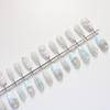 Glitter Snow Christmas Nail Tips with White-Enhancing Glass Beads